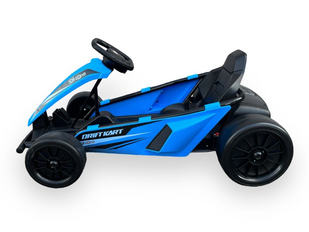 Drifta Go-Karts Rolzone zils, ar 24 voltu 200 vatu motoriem (18km/h) цена и информация | Bērnu elektroauto | 220.lv