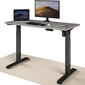 Elektroniski regulējama augstuma galds Desktronic ar USB A un C savienojumiem, Melnas kājas, Pelēka galda virsma 120 x 60 cm cena un informācija | Datorgaldi, rakstāmgaldi, biroja galdi | 220.lv