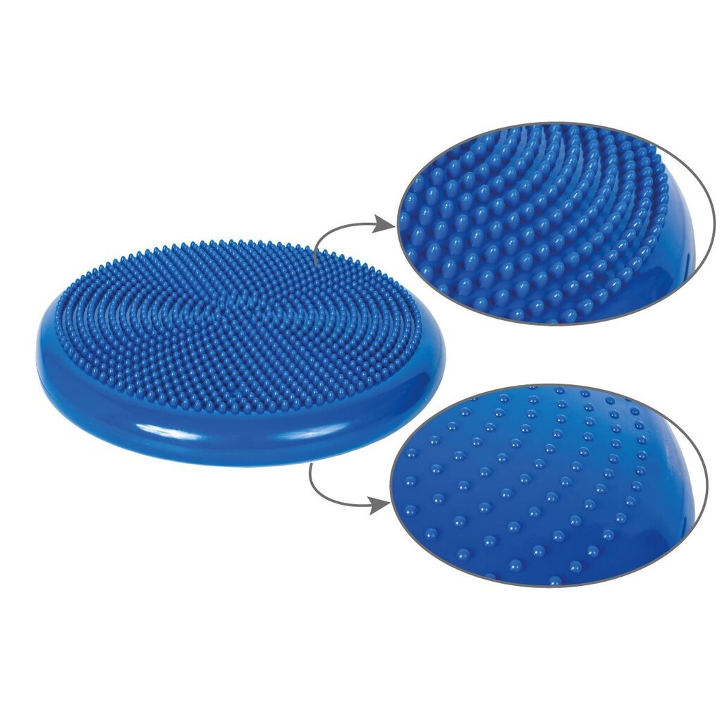 Sensomotora disks ar sūkni - Eb Fit, 33 cm, zils cena un informācija | Masāžas piederumi | 220.lv