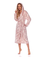 Узорчатый длинный халат с капюшоном из мягкой и приятной ткани L&L 2210 JOANA цена и информация | Женские халаты | 220.lv