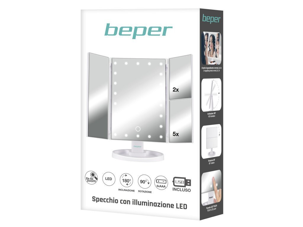 Spogulis ar LED apgaismojumu Beper P302VIS050 cena un informācija | Vannas istabas aksesuāri | 220.lv