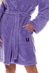 Īss halāts ar kapuci 2215 Viola, violetā krāsa cena un informācija | Sieviešu halāti | 220.lv
