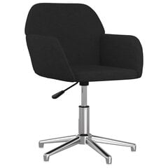 vidaXL biroja krēsls, melns audums цена и информация | Офисные кресла | 220.lv