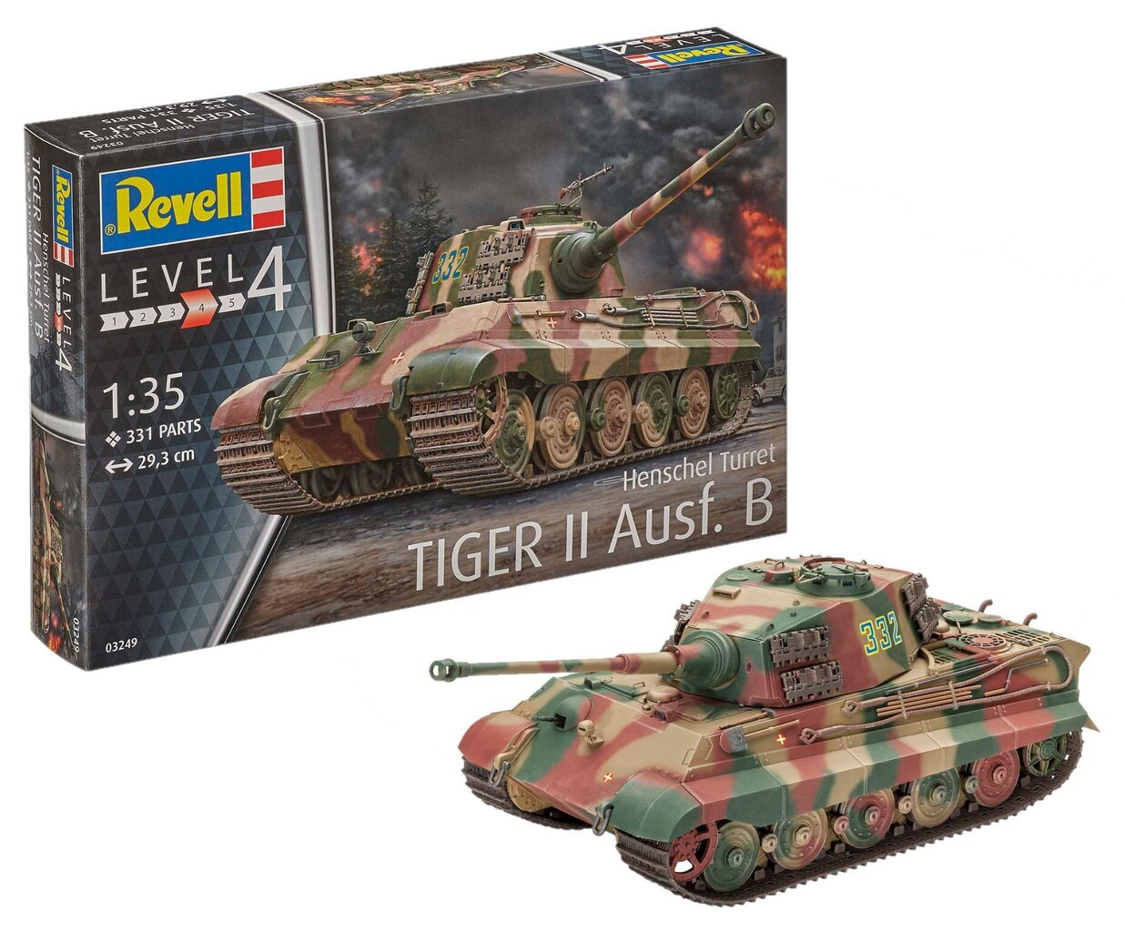 Revell Tīģera II Henšela tanks цена и информация | Konstruktori | 220.lv