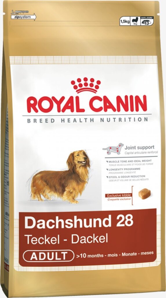 Suņu barība Royal Canin Dachshund Adult 0,5 kg цена и информация | Sausā barība suņiem | 220.lv