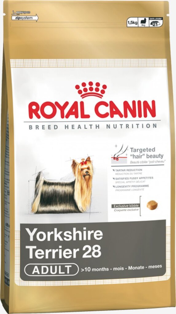 Suņu barība Royal Canin Yorkshire Terrier Adult 0,5 kg цена и информация | Sausā barība suņiem | 220.lv