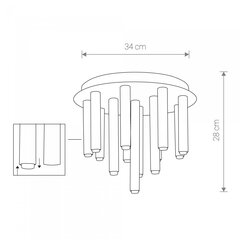 Griestu lampa Nowodvorski Stalactite 8356 цена и информация | Потолочные светильники | 220.lv