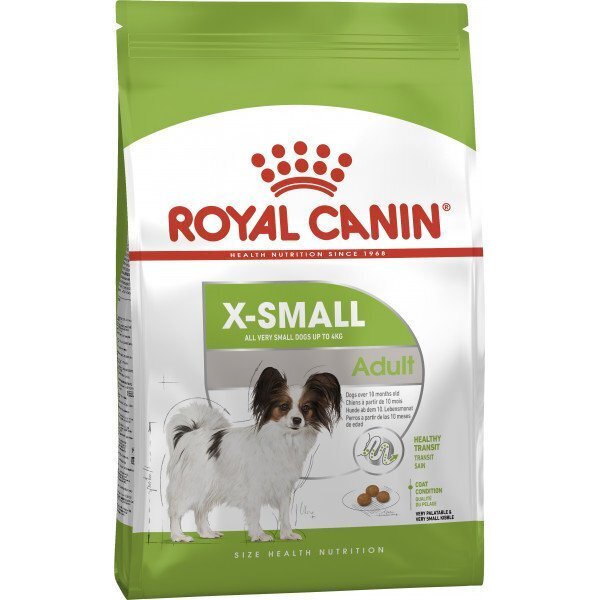 Suņu barība Royal Canin X-Small Adult 0,5 kg cena un informācija | Sausā barība suņiem | 220.lv