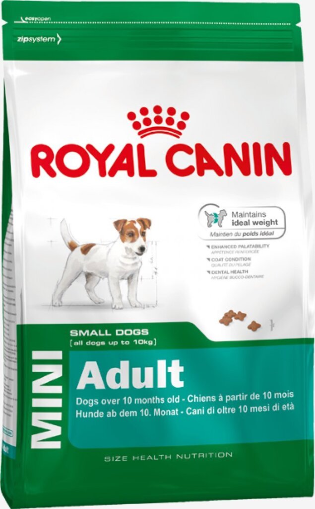 Suņu barība Royal Canin Mini Adult 0,8 kg цена и информация | Sausā barība suņiem | 220.lv