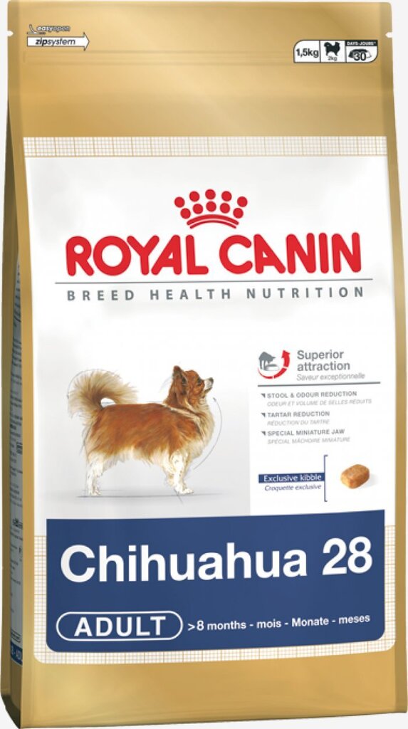 Suņu barība Royal Canin Chihuahua Adult 0.5 kg цена и информация | Sausā barība suņiem | 220.lv