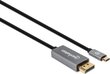 Kabeļa adapteris Manhattan USB-C uz DisplayPort DP Alt Mode 8K 2 m, melns цена и информация | Savienotājkabeļi | 220.lv