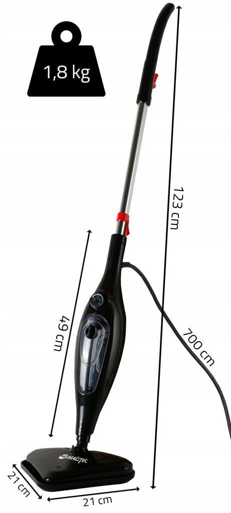 Tvaika mops, MALTEC 400ml, 2000W cena un informācija | Tvaika tīrītāji, grīdas mazgāšanas ierīces | 220.lv