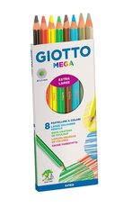 Zīmuļi Fila Giotto Mega, 12 krāsas cena un informācija | Modelēšanas un zīmēšanas piederumi | 220.lv