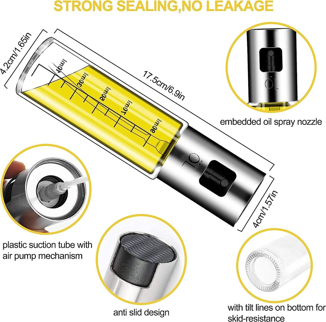 Eļļas smidzinātājs. cena un informācija | Virtuves piederumi | 220.lv