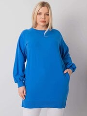 Tumši zils liela izmēra kokvilnas sporta krekls sievietēm. цена и информация | Женские блузки, рубашки | 220.lv