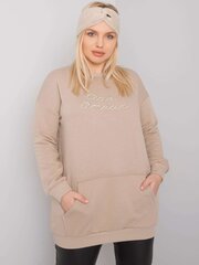 Liela izmēra smilškrāsas ķengura džemperis. cena un informācija | Jakas sievietēm | 220.lv