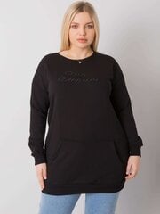 Melns plus izmēra ķengura džemperis. cena un informācija | Jakas sievietēm | 220.lv