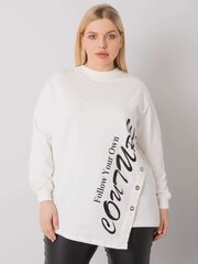 Блузка больших размеров с надписью, цвета экрю  цена и информация | Женские блузки, рубашки | 220.lv