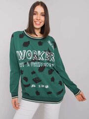 Женская блузка больших размеров, темно-зеленая цена и информация | Женские блузки, рубашки | 220.lv