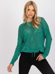 зеленый классический свитер с капюшоном rue paris цена и информация | Женские кофты | 220.lv