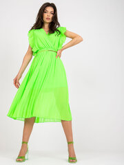 Sieviešu fluo zaļa ikdienas kleita cena un informācija | Kleitas | 220.lv