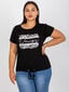 Sieviešu melns plus izmēra T-krekls цена и информация | Blūzes, sieviešu krekli | 220.lv