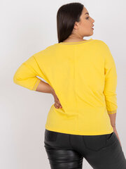 желтая женская блуза больших размеров с коротким рукавом цена и информация | Женские блузки, рубашки | 220.lv