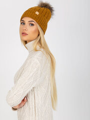 Sieviešu tumši dzeltena ziemas cepure cena un informācija | Sieviešu cepures | 220.lv