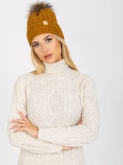 Sieviešu tumši dzeltena ziemas cepure cena un informācija | Sieviešu cepures | 220.lv