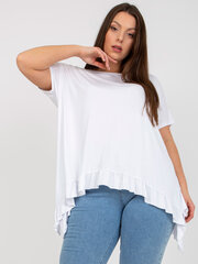 белая гладкая блуза большого размера из вискозы цена и информация | Женские блузки, рубашки | 220.lv