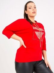 Женская красная блузка больших размеров цена и информация | Женские блузки, рубашки | 220.lv