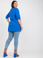Sieviešu tumši zila plus izmēra kleita цена и информация | Blūzes, sieviešu krekli | 220.lv