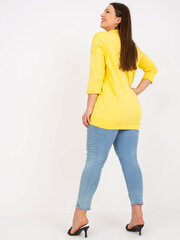 желтая женская блуза больших размеров с коротким рукавом цена и информация | Женские блузки, рубашки | 220.lv