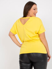 желтая футболка больших размеров с v-образным вырезом цена и информация | Женские блузки, рубашки | 220.lv