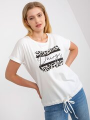 Sieviešu balts plus izmēra T-krekls cena un informācija | Blūzes, sieviešu krekli | 220.lv