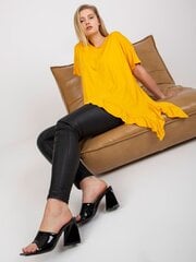 желтая вискозная блуза больших размеров с рюшами цена и информация | Женские блузки, рубашки | 220.lv