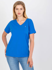 Sieviešu tumši zils plus izmēra T-krekls cena un informācija | Blūzes, sieviešu krekli | 220.lv