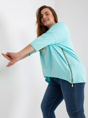 мятная блузка больших размеров с коротким рукавом цена и информация | Женские блузки, рубашки | 220.lv