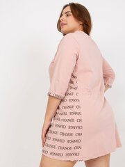 Женское платье больших размеров, светло-розовое  цена и информация | Платья | 220.lv