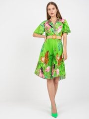 Женское ярко-зеленое платье с принтом цена и информация | Платья | 220.lv