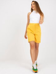 темно-желтые длинные элегантные шорты с карманами цена и информация | Шорты женские Only | 220.lv
