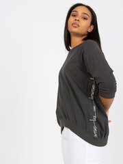 хлопковая блузка больших размеров цвета хаки с круглым вырезом цена и информация | Женские блузки, рубашки | 220.lv