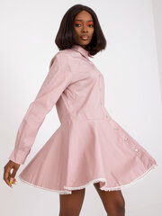 Женское светло-розовое платье-рубашка цена и информация | Женские блузки, рубашки | 220.lv