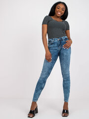 синие женские джинсовые брюки прямого кроя rue paris цена и информация | Джинсы | 220.lv