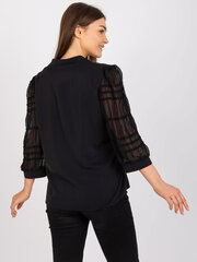 светло-розово-черная блузка с вышивкой цена и информация | Женские блузки, рубашки | 220.lv