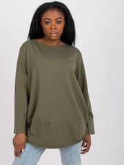 Женская блуза цвета хаки Basic цена и информация | Женские блузки, рубашки | 220.lv