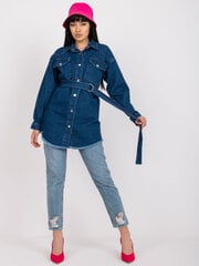 синяя джинсовая рубашка в полоску rue paris цена и информация | Женские блузки, рубашки | 220.lv