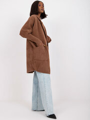 коричневое женское пальто из альпаки на молнии цена и информация | Женские пальто | 220.lv