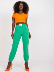 темно-зеленые брюки до щиколотки giulia цена и информация | Женские брюки | 220.lv
