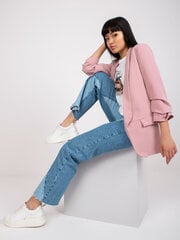 светло-розовый однобортный пиджак из эко-замши цена и информация | Женские пиджаки | 220.lv